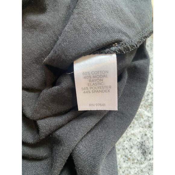 J Jill Womens XS Shirt Dress Black Smocked Raglan Peasant Sleeve Boho Tunic Top - Picture 6 of 8